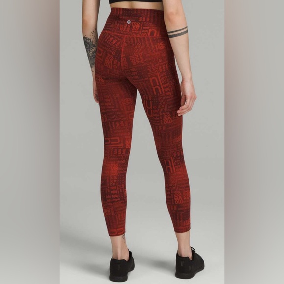 NWOT Lululemon Wunder Train High-Rise Tight 25" Lululemon Ombre Red Multi - Picture 2 of 6